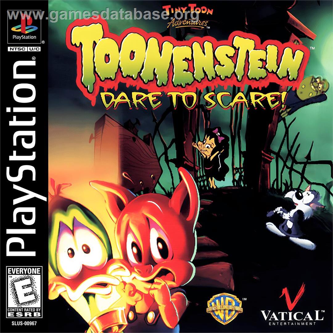 Tiny Toon Adventures - Toonenstein - Dare To Scare! - Sony Playstation - Artwork - Box