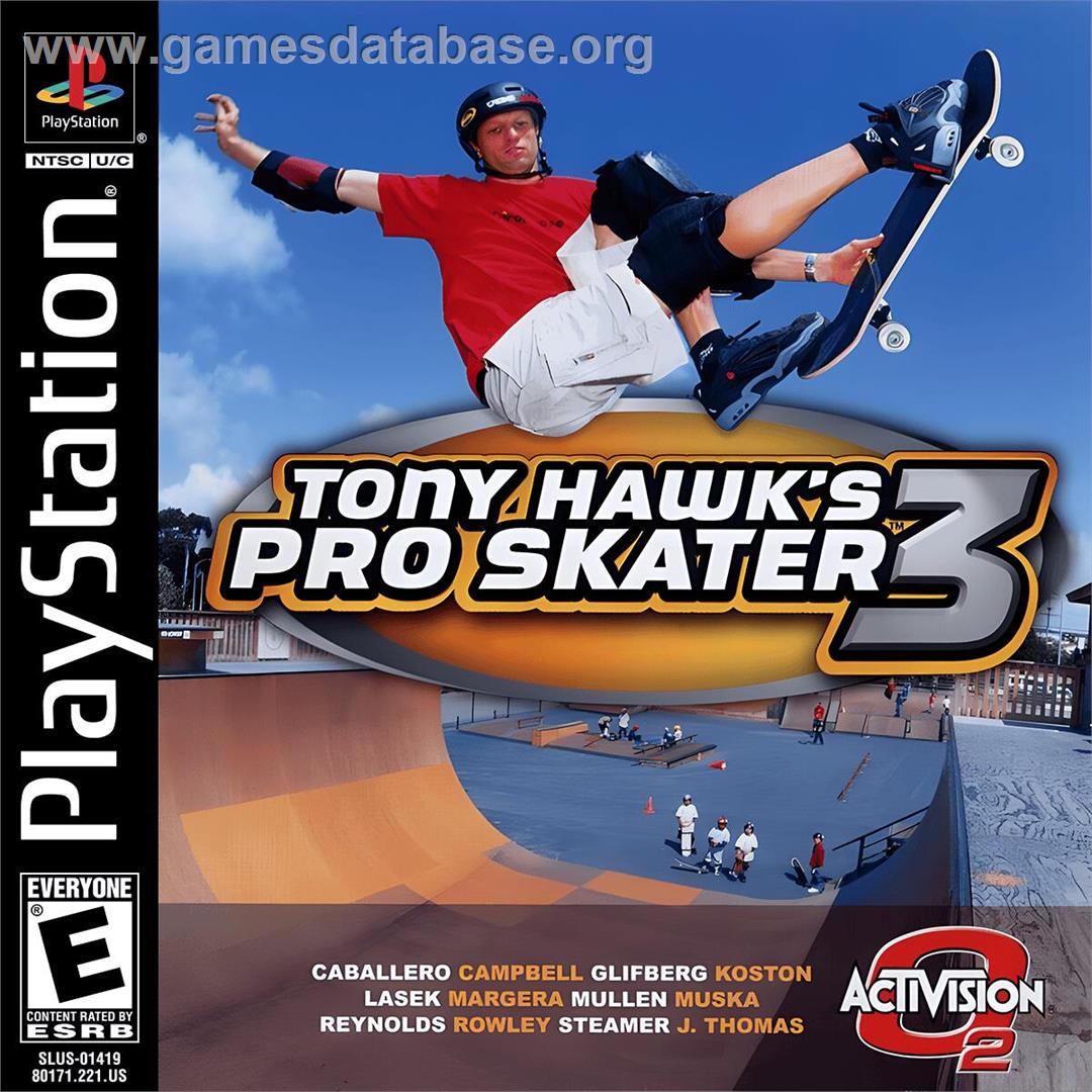 Tony Hawk's Pro Skater 3 - Sony Playstation - Artwork - Box