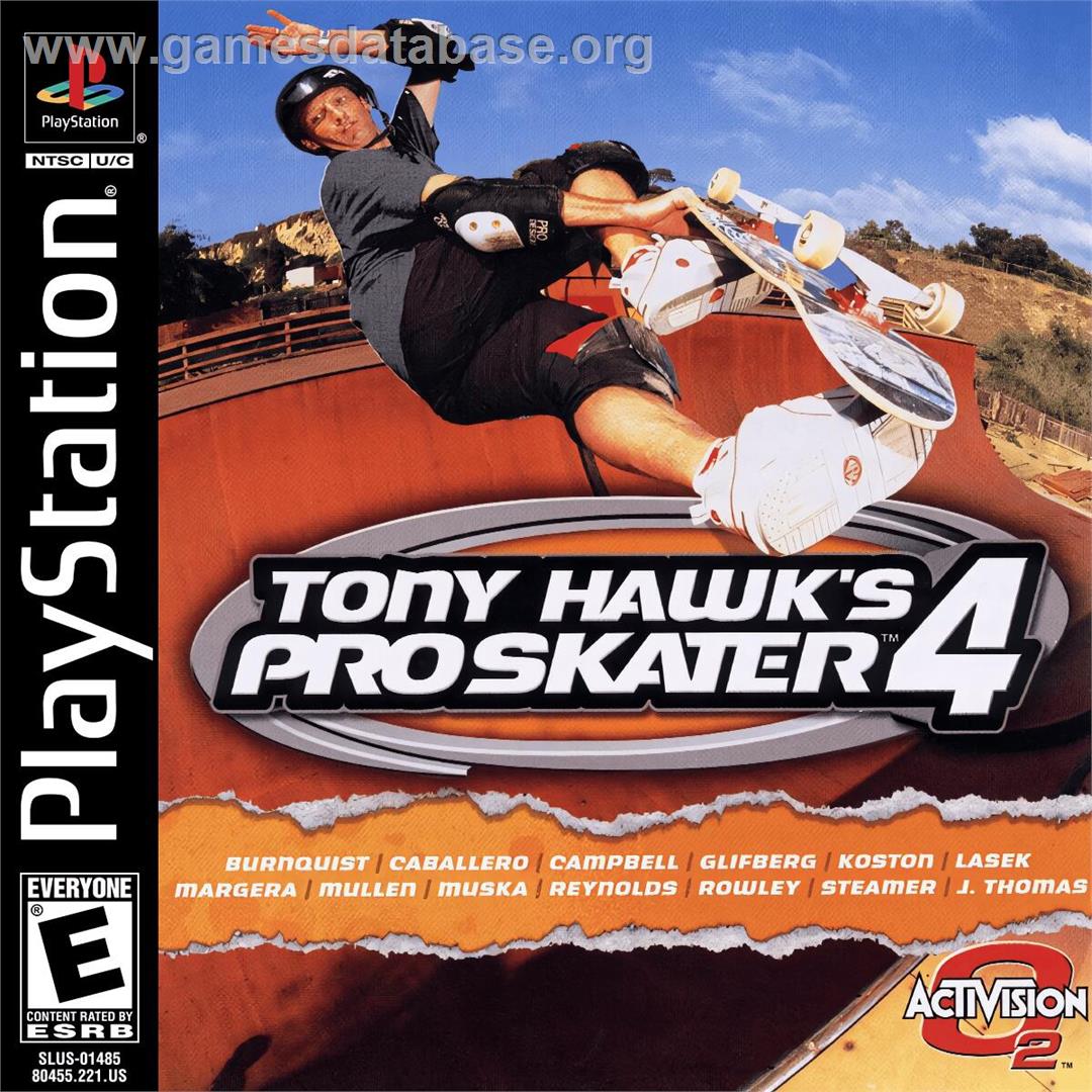 Tony Hawk's Pro Skater 4 - Sony Playstation - Artwork - Box