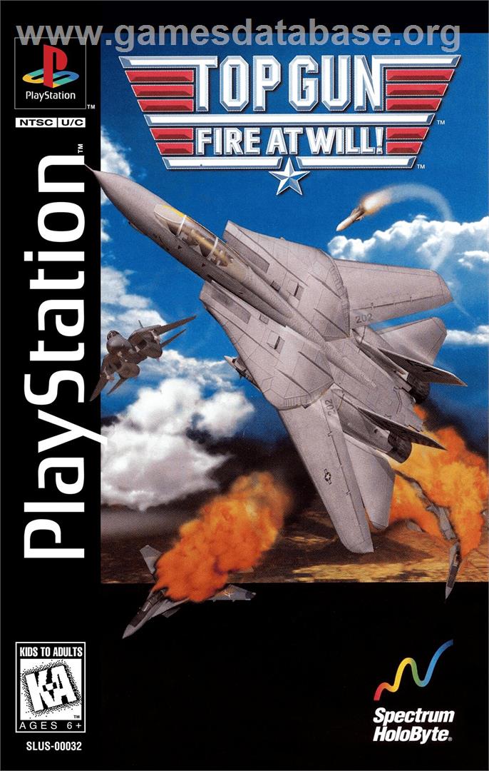 Top Gun - Fire At Will - Sony Playstation - Artwork - Box