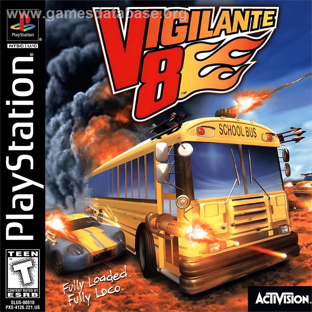 Vigilante 8 - Sony Playstation - Artwork - Box