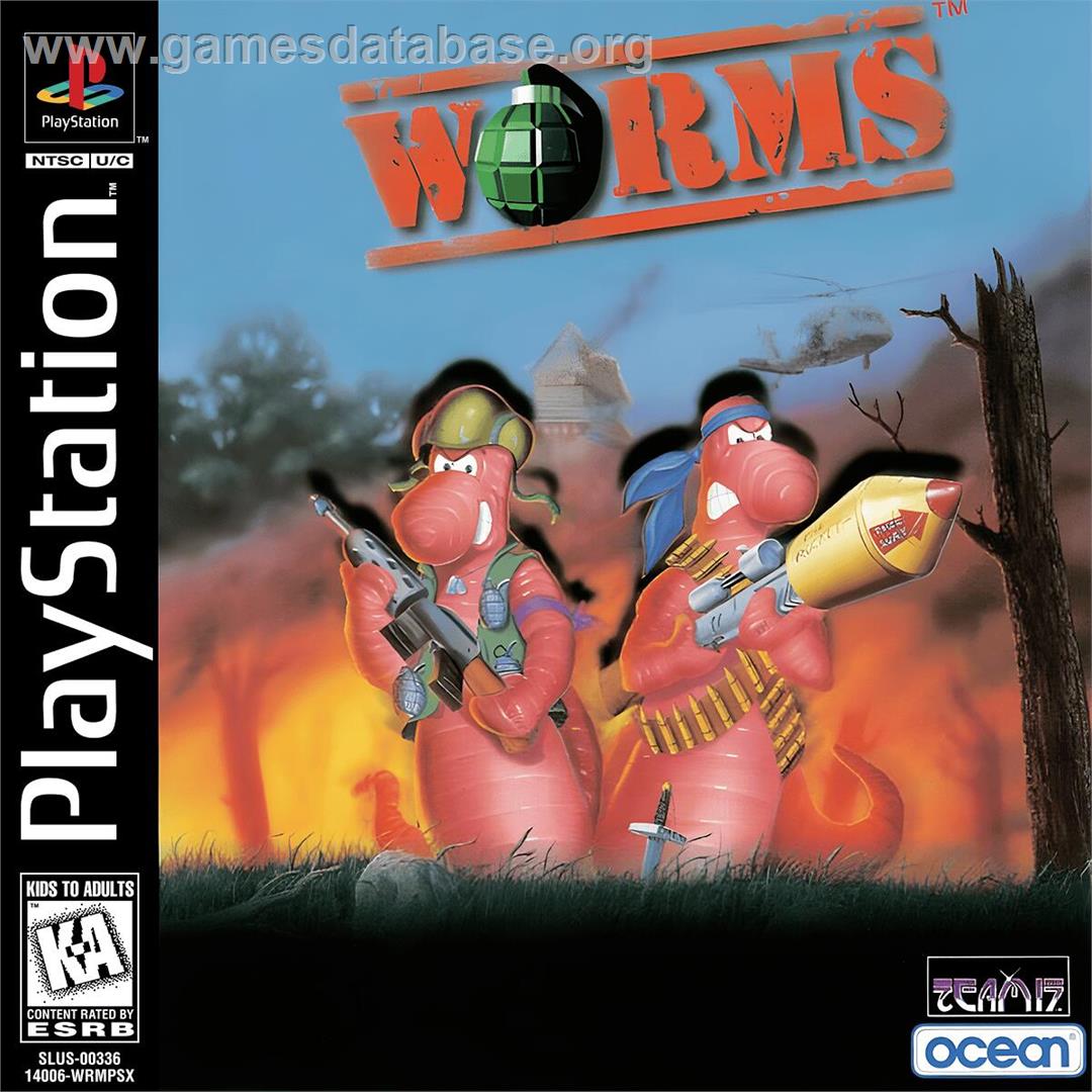 Worms - Sony Playstation - Artwork - Box