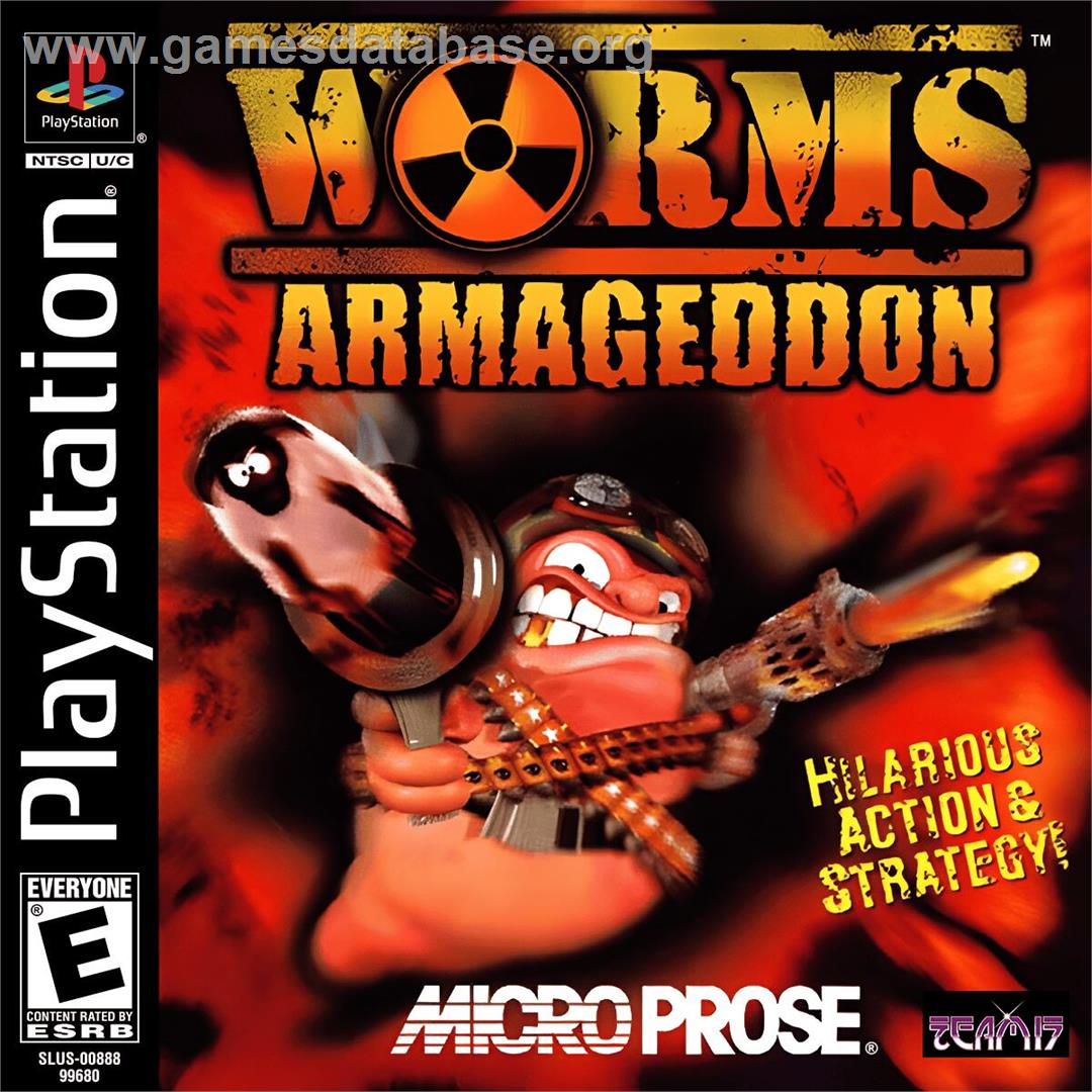 Worms Armageddon - Sony Playstation - Artwork - Box