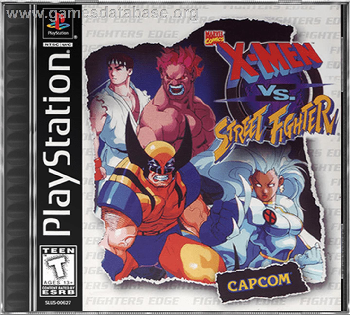 X-Men vs. Street Fighter - Sony Playstation - Artwork - Box