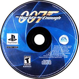 Cartridge artwork for 007: The World is Not Enough on the Sony Playstation.