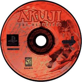 Cartridge artwork for Akuji The Heartless on the Sony Playstation.