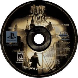 Cartridge artwork for Alone in the Dark: The New Nightmare on the Sony Playstation.