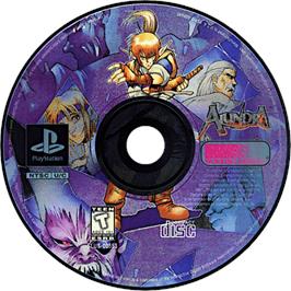 Cartridge artwork for Alundra on the Sony Playstation.