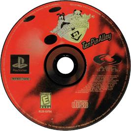 Cartridge artwork for Animaniacs In Ten Pin Alley on the Sony Playstation.