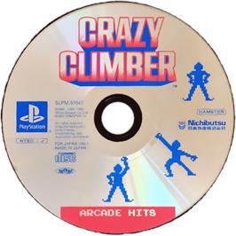 Cartridge artwork for Arcade Hits - Crazy Climber on the Sony Playstation.