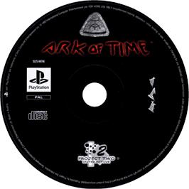 Cartridge artwork for Ark of Time on the Sony Playstation.