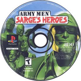 Cartridge artwork for Army Men - Sarge's Heroes on the Sony Playstation.