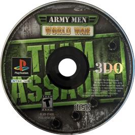 Cartridge artwork for Army Men - Team Assault on the Sony Playstation.