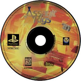 Cartridge artwork for Assault Rigs on the Sony Playstation.