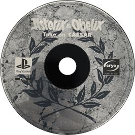Cartridge artwork for Asterix and Obelix Take on Caesar on the Sony Playstation.