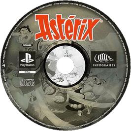 Cartridge artwork for Astérix on the Sony Playstation.