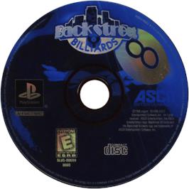 Cartridge artwork for Backstreet Billiards on the Sony Playstation.