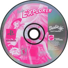 Cartridge artwork for Barbie Explorer on the Sony Playstation.