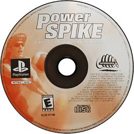 Cartridge artwork for Beach Volleyball on the Sony Playstation.