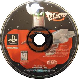 Cartridge artwork for Blasto on the Sony Playstation.