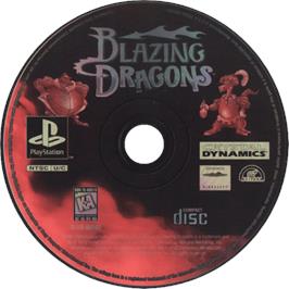 Cartridge artwork for Blazing Dragons on the Sony Playstation.