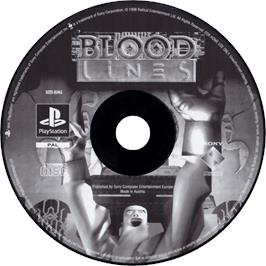 Cartridge artwork for Blood Lines on the Sony Playstation.