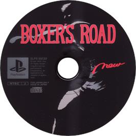 Cartridge artwork for Boxer's Road on the Sony Playstation.