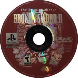 Cartridge artwork for Broken Sword 2: The Smoking Mirror on the Sony Playstation.