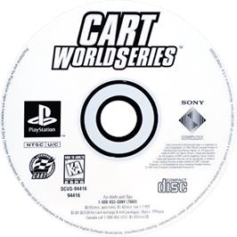 Cartridge artwork for Cart World Series on the Sony Playstation.