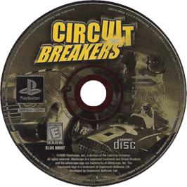 Cartridge artwork for Circuit Breakers on the Sony Playstation.