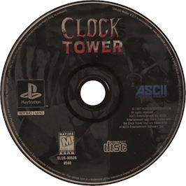 Cartridge artwork for Clock Tower on the Sony Playstation.