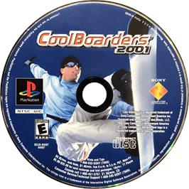 Cartridge artwork for Cool Boarders 2001 on the Sony Playstation.