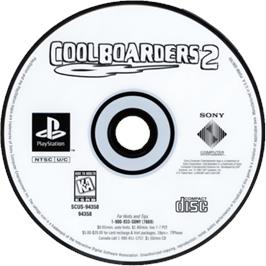 Cartridge artwork for Cool Boarders 2 on the Sony Playstation.