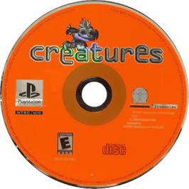 Cartridge artwork for Creatures on the Sony Playstation.