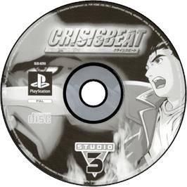 Cartridge artwork for Crisis Beat on the Sony Playstation.