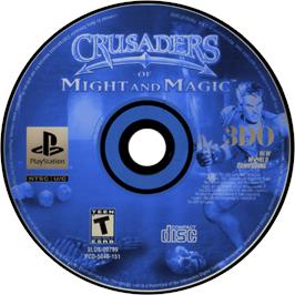 Cartridge artwork for Crusaders Of Might And Magic on the Sony Playstation.