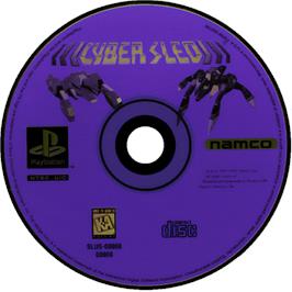 Cartridge artwork for Cyber Sled on the Sony Playstation.