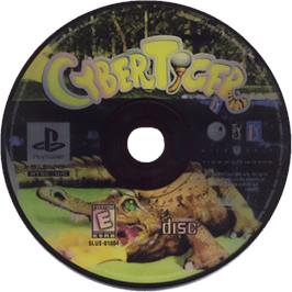 Cartridge artwork for Cyber Tiger on the Sony Playstation.