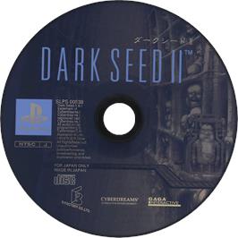 Cartridge artwork for Dark Seed II on the Sony Playstation.