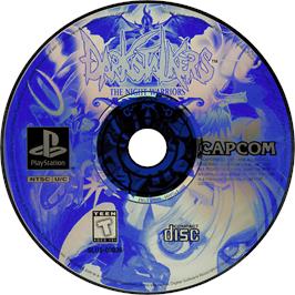 Cartridge artwork for Darkstalkers: The Night Warriors on the Sony Playstation.