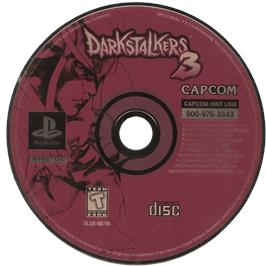 Cartridge artwork for Darkstalkers 3 on the Sony Playstation.