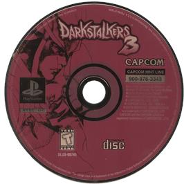 Cartridge artwork for Darkstalkers 3 on the Sony Playstation.