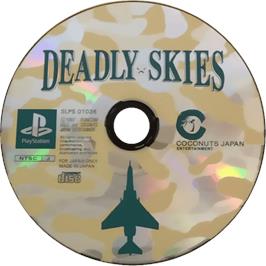 Cartridge artwork for Deadly Skies on the Sony Playstation.
