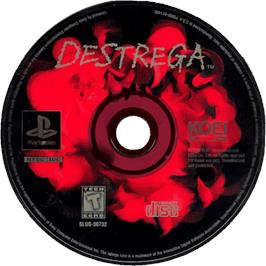 Cartridge artwork for Destrega on the Sony Playstation.