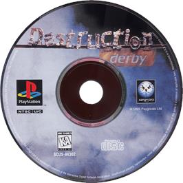 Cartridge artwork for Destruction Derby on the Sony Playstation.
