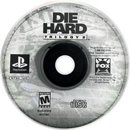 Cartridge artwork for Die Hard Trilogy 2: Viva Las Vegas on the Sony Playstation.