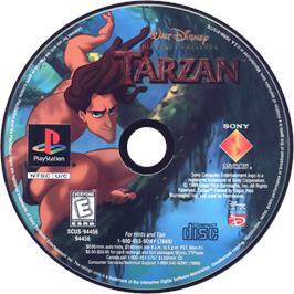 Cartridge artwork for Disney's Tarzan on the Sony Playstation.