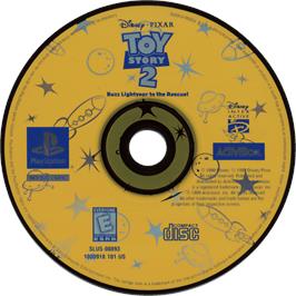Cartridge artwork for Disney / Pixar - Toy Story 2 - Buzz Lightyear To The Rescue! on the Sony Playstation.