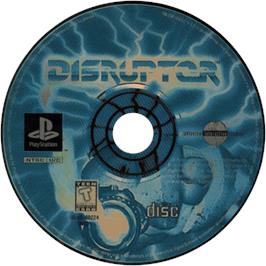 Cartridge artwork for Disruptor on the Sony Playstation.