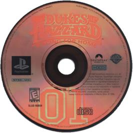 Cartridge artwork for Dukes Of Hazzard - Racing For Home, The on the Sony Playstation.